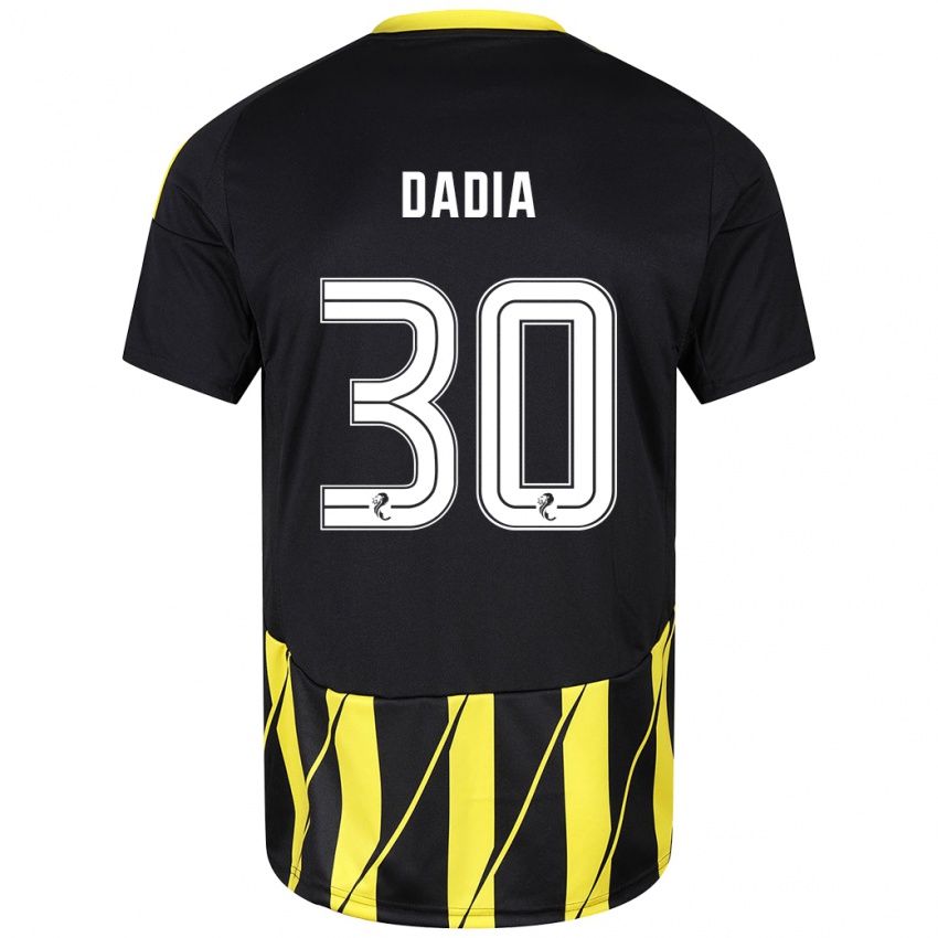 Herren Or Dadia #30 Schwarz Gelb Auswärtstrikot Trikot 2024/25 T-Shirt Belgien