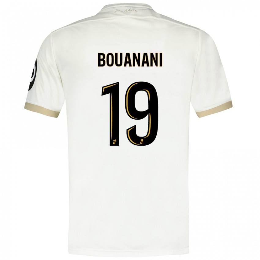 Homme Maillot Badredine Bouanani #19 Blanc Doré Tenues Extérieur 2024/25 T-Shirt Belgique