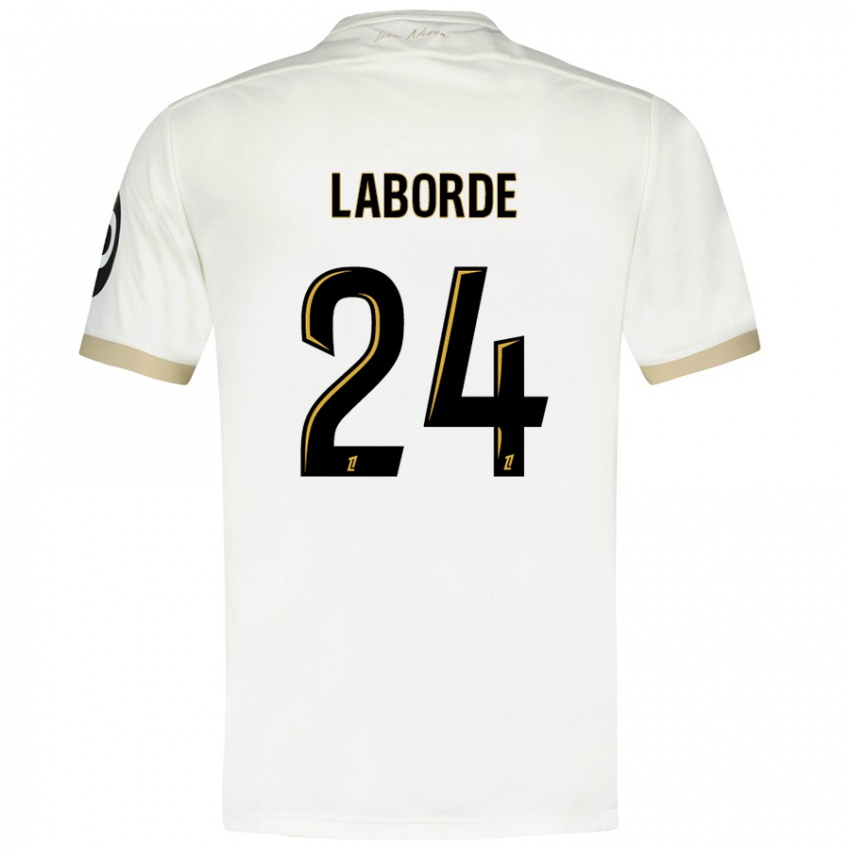 Heren Gaëtan Laborde #24 Wit Goud Uitshirt Uittenue 2024/25 T-Shirt België