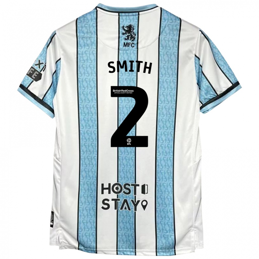 Heren Tommy Smith #2 Witblauw Uitshirt Uittenue 2024/25 T-Shirt België