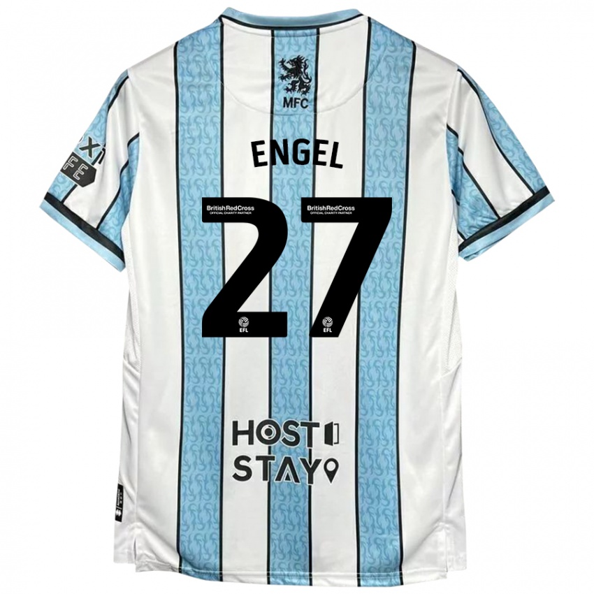 Heren Lukas Engel #27 Witblauw Uitshirt Uittenue 2024/25 T-Shirt België