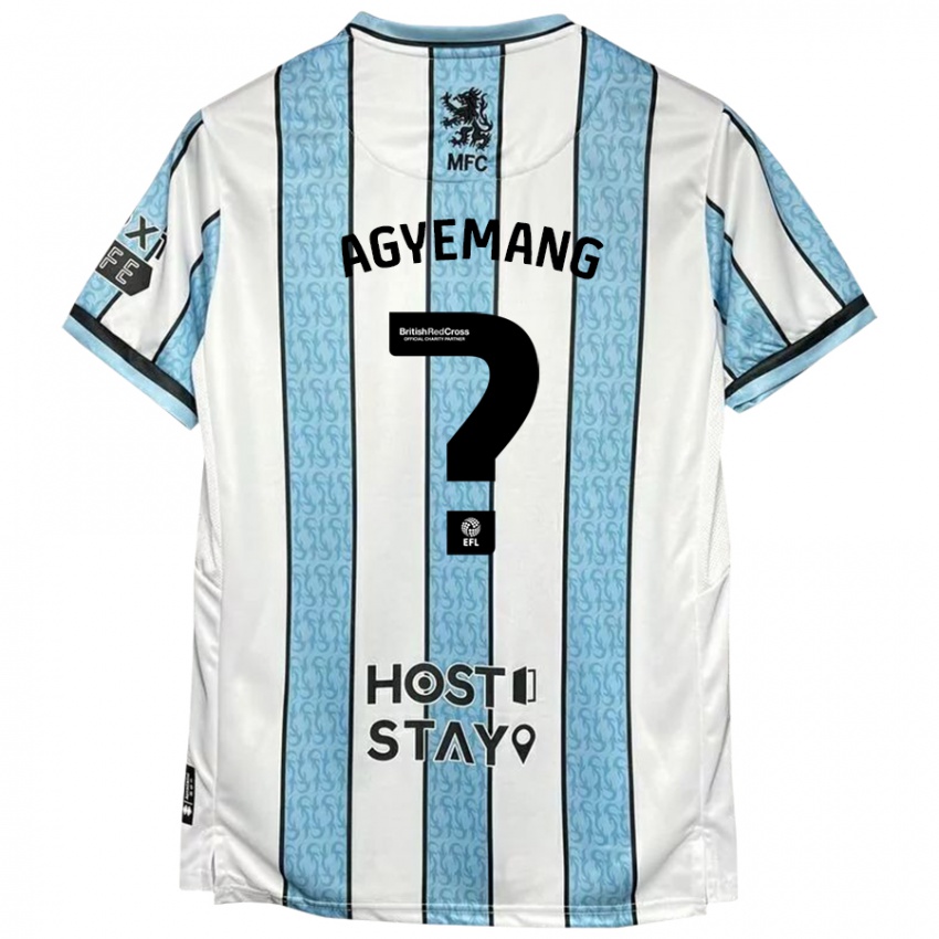 Heren Terrell Agyemang #0 Witblauw Uitshirt Uittenue 2024/25 T-Shirt België