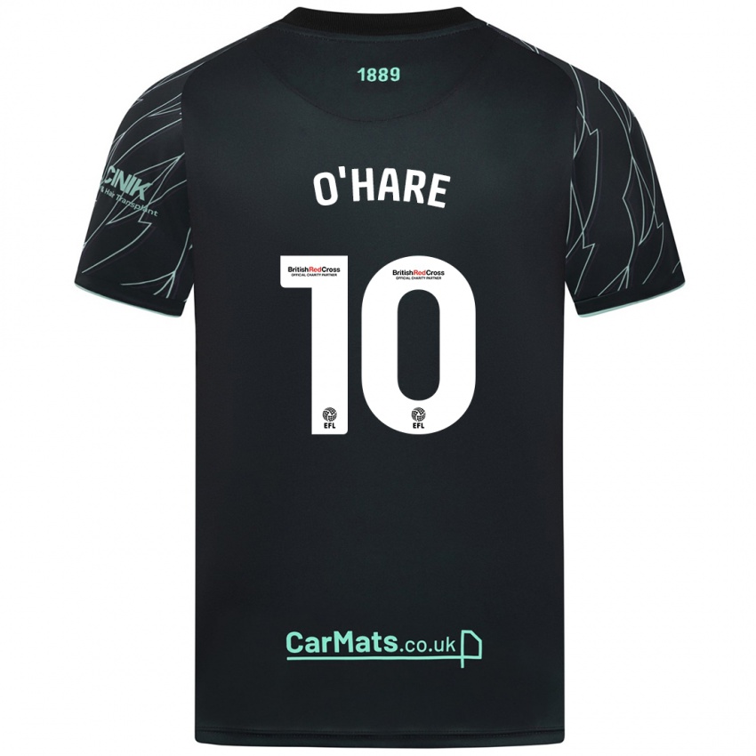 Herren Callum O'hare #10 Schwarz Grün Auswärtstrikot Trikot 2024/25 T-Shirt Belgien