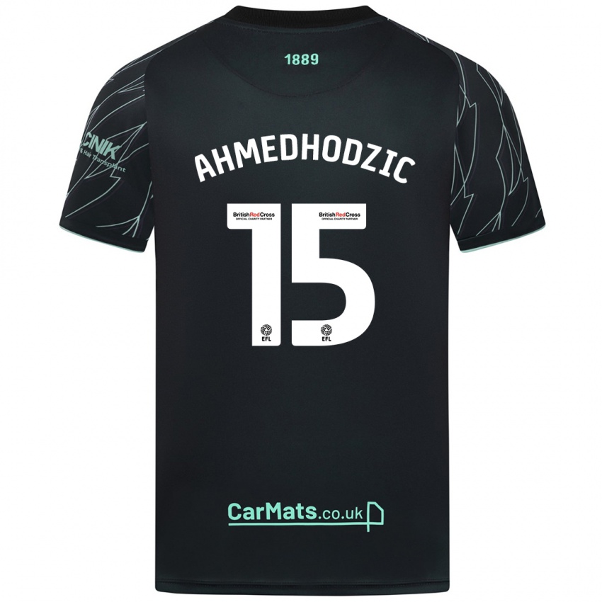 Homme Maillot Anel Ahmedhodzic #15 Noir Vert Tenues Extérieur 2024/25 T-Shirt Belgique