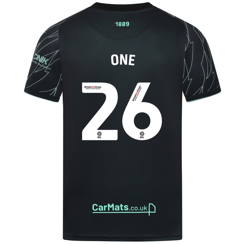 Herren Ryan Oné #26 Schwarz Grün Auswärtstrikot Trikot 2024/25 T-Shirt Belgien