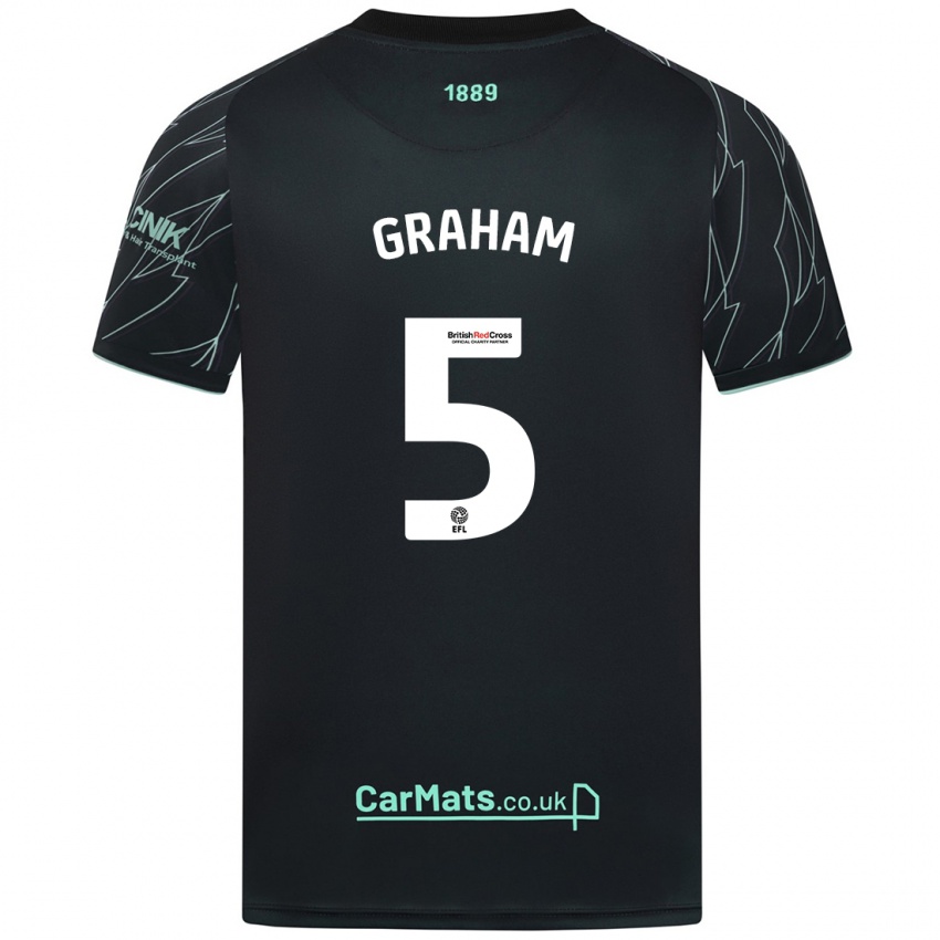 Herren Molly Graham #5 Schwarz Grün Auswärtstrikot Trikot 2024/25 T-Shirt Belgien