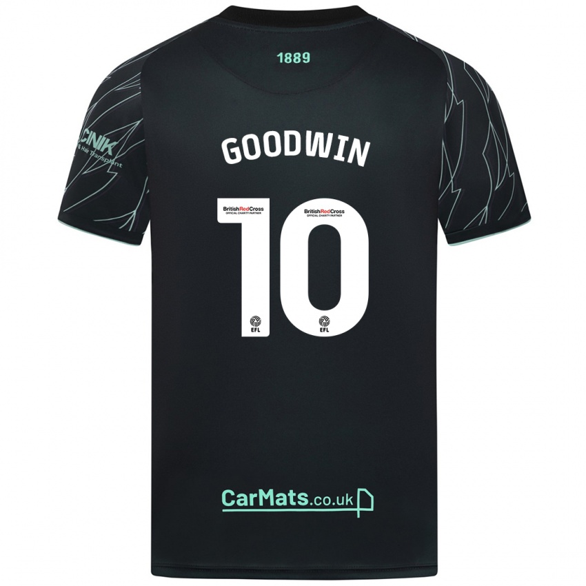 Homme Maillot Isobel Goodwin #10 Noir Vert Tenues Extérieur 2024/25 T-Shirt Belgique