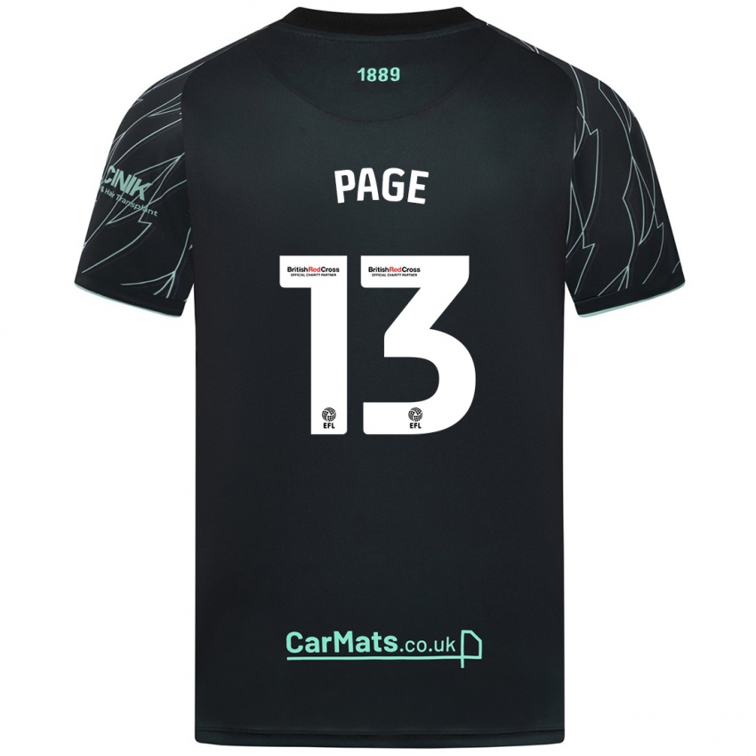 Heren Olivia Page #13 Zwart Groen Uitshirt Uittenue 2024/25 T-Shirt België