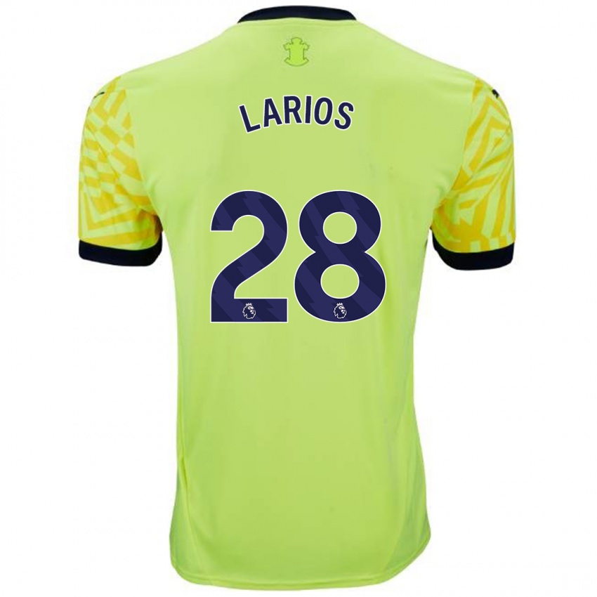 Homme Maillot Juan Larios #28 Jaune Tenues Extérieur 2024/25 T-Shirt Belgique