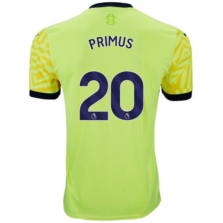 Homme Maillot Atlanta Primus #20 Jaune Tenues Extérieur 2024/25 T-Shirt Belgique