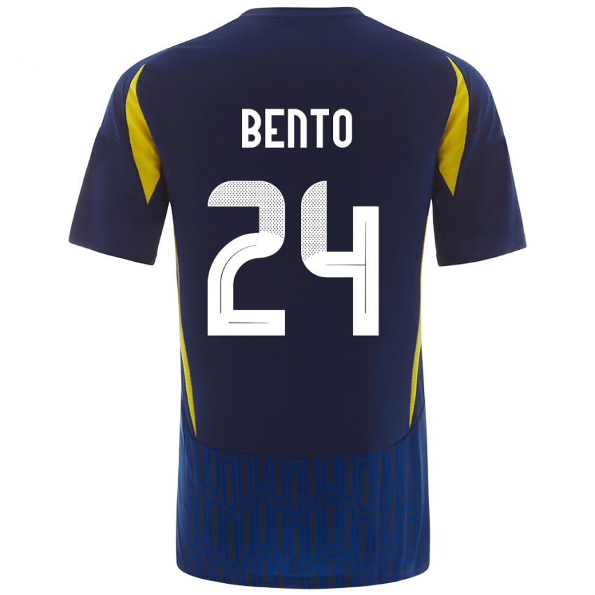 Heren Bento #24 Blauw Geel Uitshirt Uittenue 2024/25 T-Shirt België