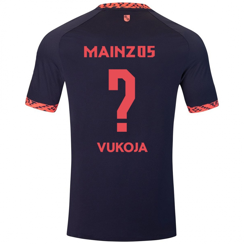 Heren Luka Vukoja #0 Blauw Koraalrood Uitshirt Uittenue 2024/25 T-Shirt België