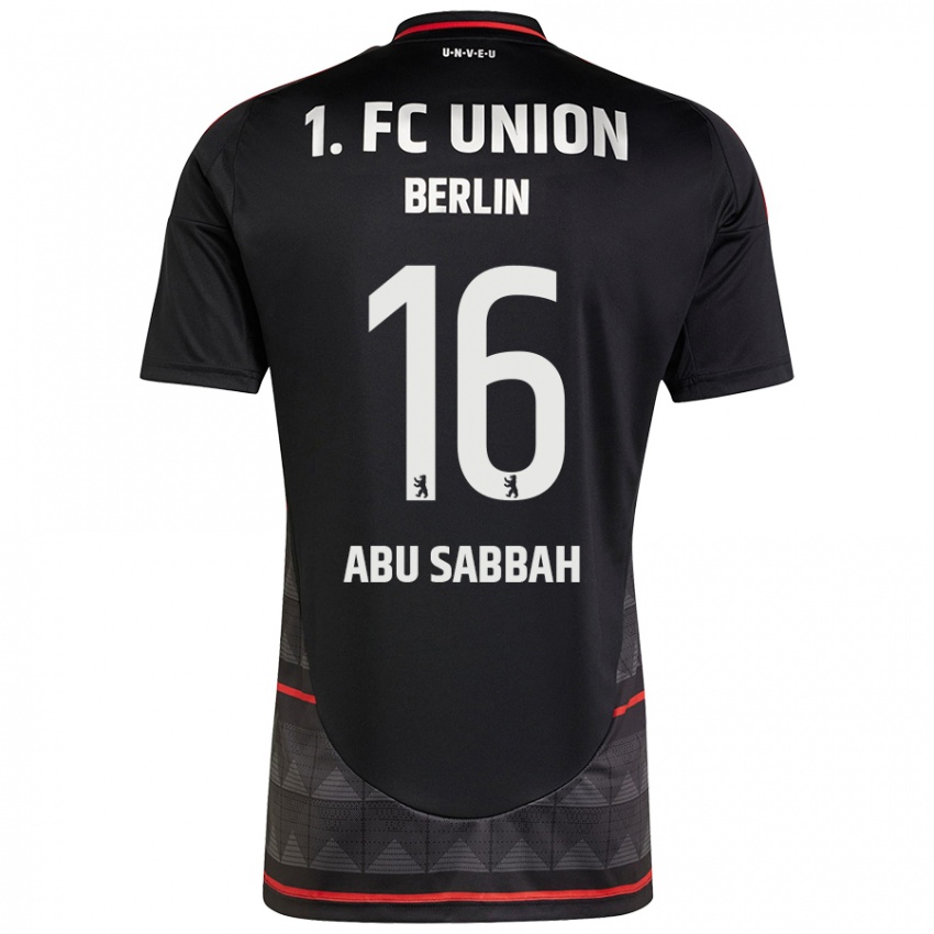 Herren Sarah Abu Sabbah #16 Schwarz Auswärtstrikot Trikot 2024/25 T-Shirt Belgien