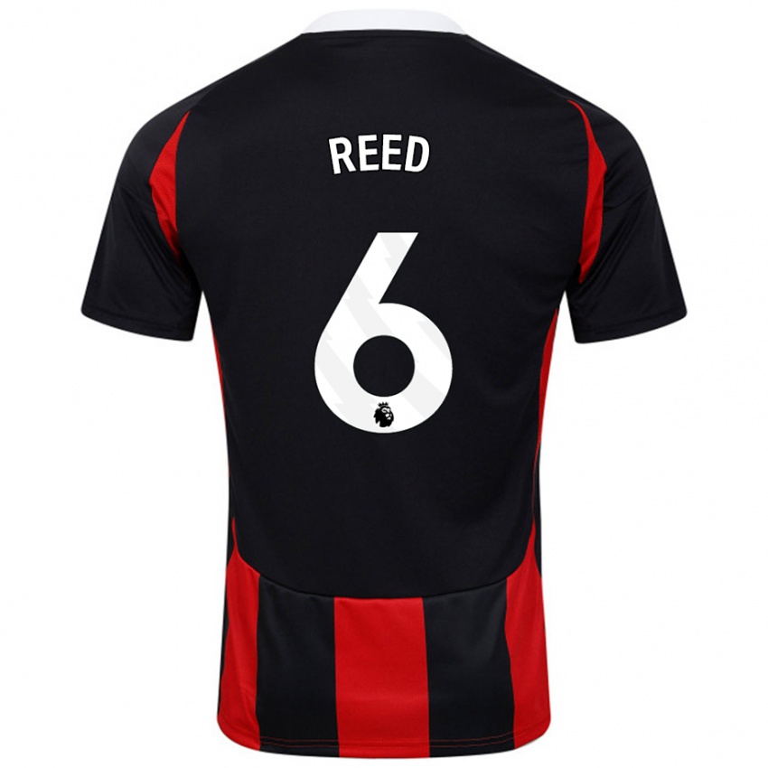 Heren Harrison Reed #6 Zwart Rood Uitshirt Uittenue 2024/25 T-Shirt België