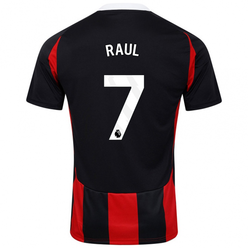 Heren Raúl Jiménez #7 Zwart Rood Uitshirt Uittenue 2024/25 T-Shirt België