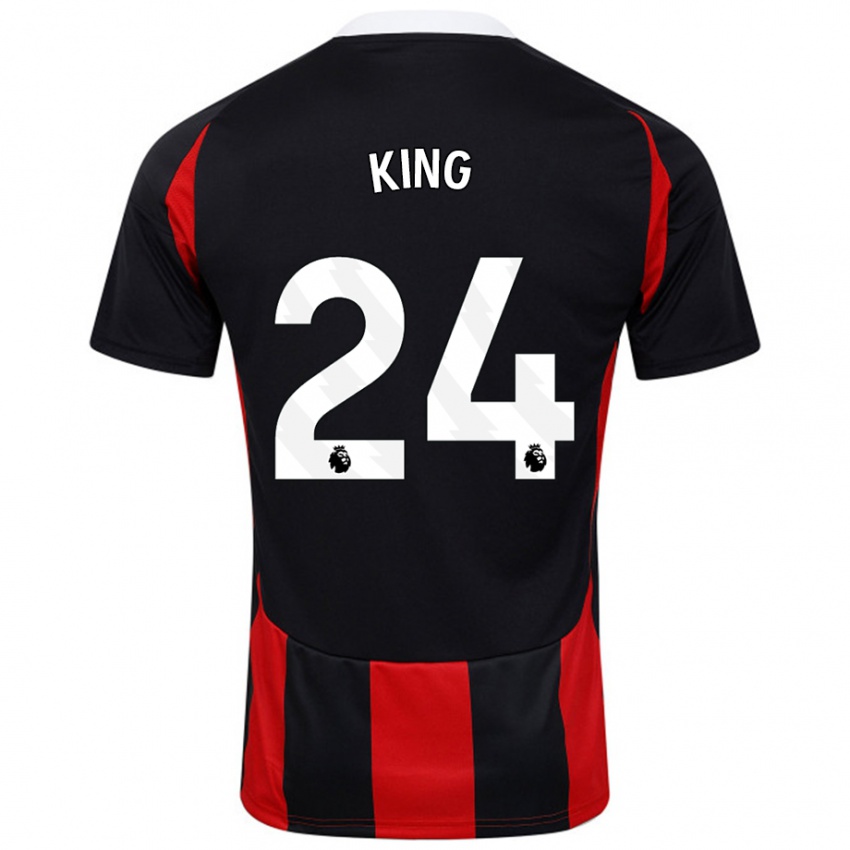 Heren Joshua King #24 Zwart Rood Uitshirt Uittenue 2024/25 T-Shirt België