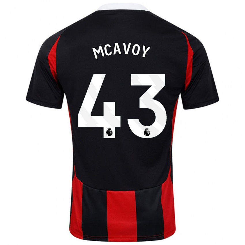 Heren Connor Mcavoy #43 Zwart Rood Uitshirt Uittenue 2024/25 T-Shirt België