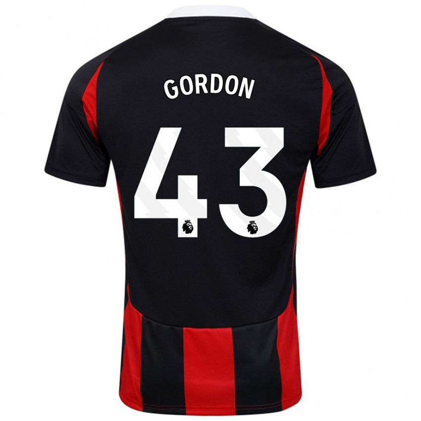 Heren Lemar Gordon #43 Zwart Rood Uitshirt Uittenue 2024/25 T-Shirt België