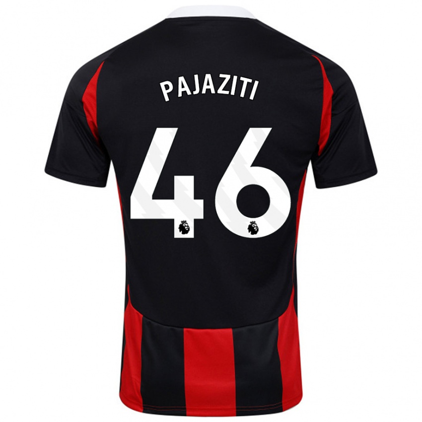 Heren Adrion Pajaziti #46 Zwart Rood Uitshirt Uittenue 2024/25 T-Shirt België