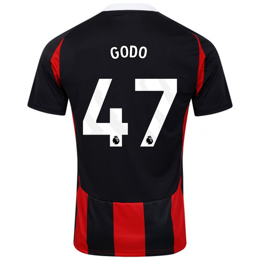 Heren Martial Godo #47 Zwart Rood Uitshirt Uittenue 2024/25 T-Shirt België