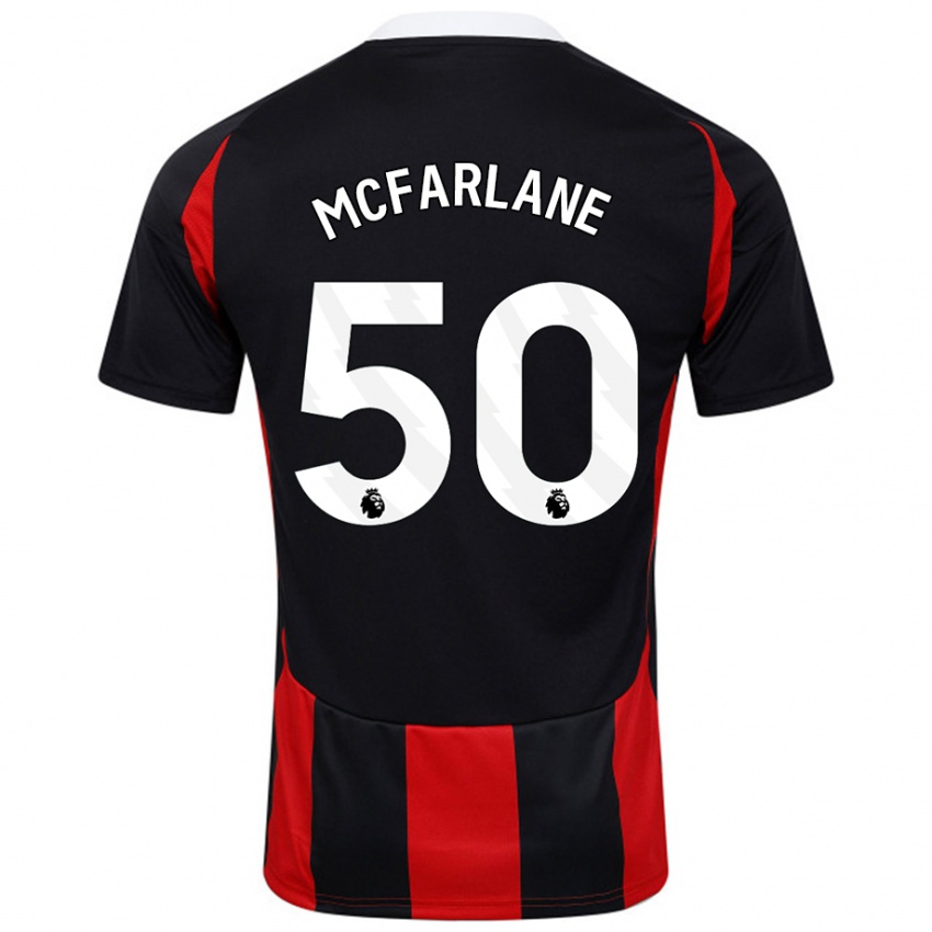 Heren Callum Mcfarlane #50 Zwart Rood Uitshirt Uittenue 2024/25 T-Shirt België