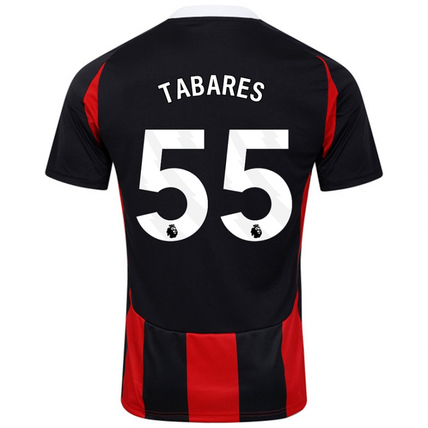 Heren Samuel Tabares #55 Zwart Rood Uitshirt Uittenue 2024/25 T-Shirt België