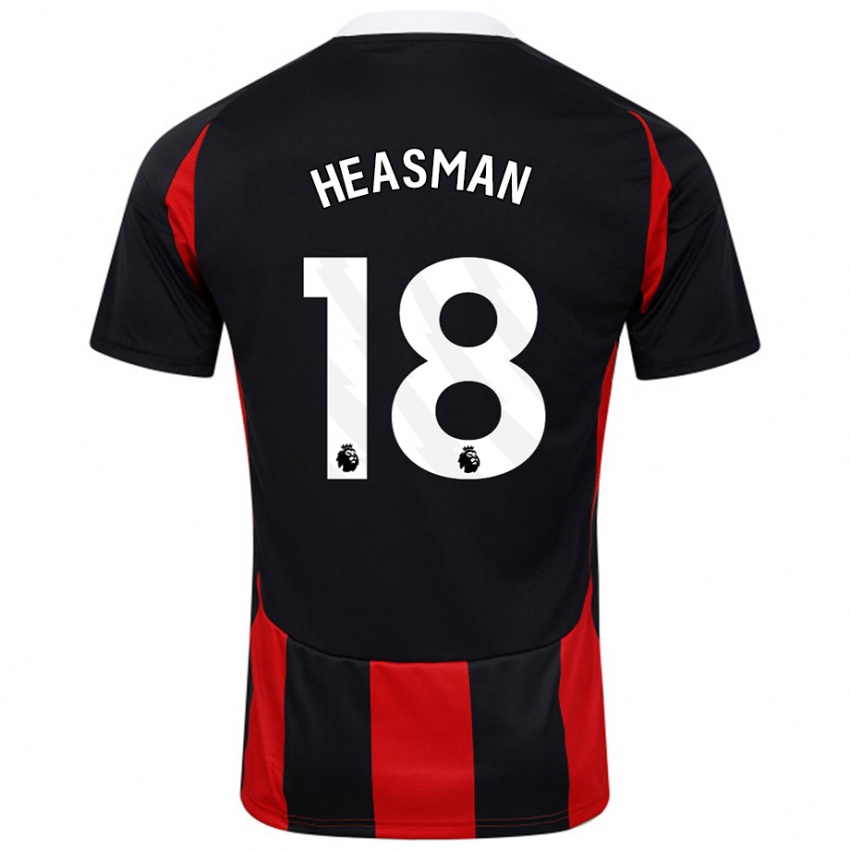 Heren Georgia Heasman #18 Zwart Rood Uitshirt Uittenue 2024/25 T-Shirt België