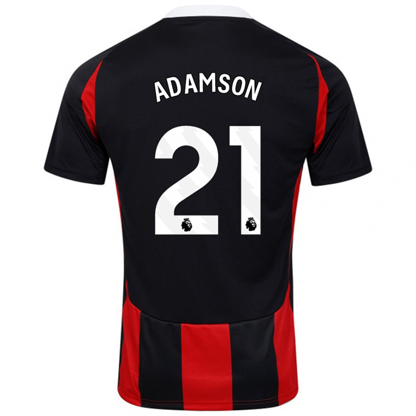 Heren Sasha Adamson #21 Zwart Rood Uitshirt Uittenue 2024/25 T-Shirt België