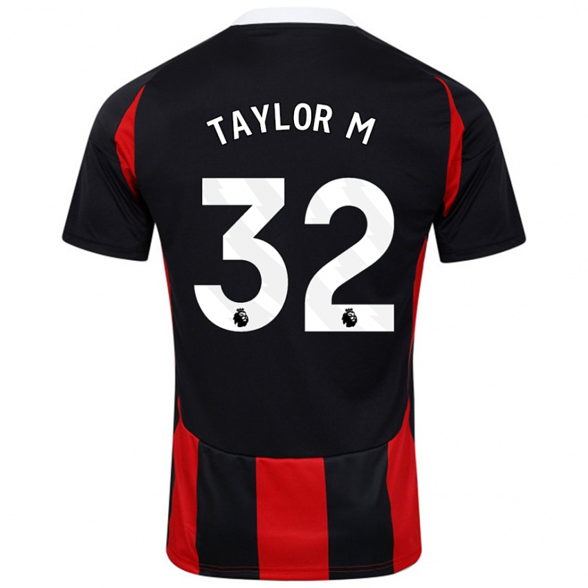 Heren Belle Taylor-M #32 Zwart Rood Uitshirt Uittenue 2024/25 T-Shirt België