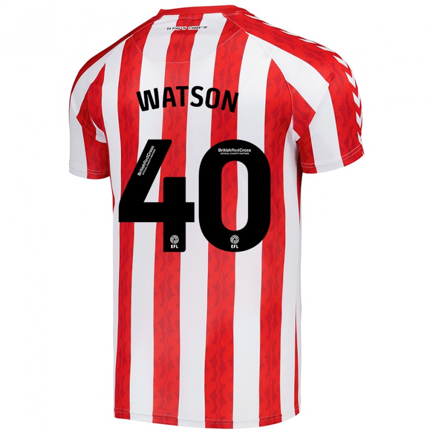 Dames Tom Watson #40 Rood Wit Thuisshirt Thuistenue 2024/25 T-Shirt België