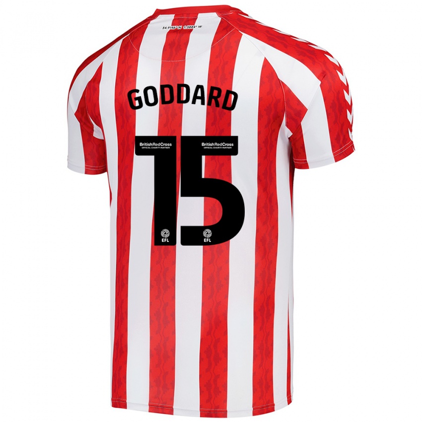 Dames Amy Goddard #15 Rood Wit Thuisshirt Thuistenue 2024/25 T-Shirt België