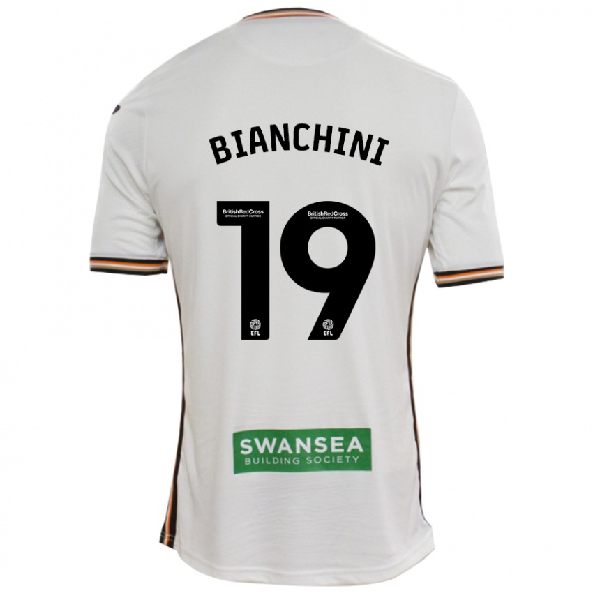 Dames Florian Bianchini #19 Wit Thuisshirt Thuistenue 2024/25 T-Shirt België