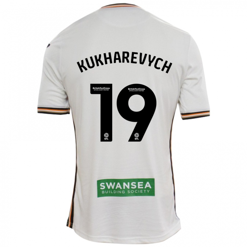 Dames Mykola Kukharevych #19 Wit Thuisshirt Thuistenue 2024/25 T-Shirt België