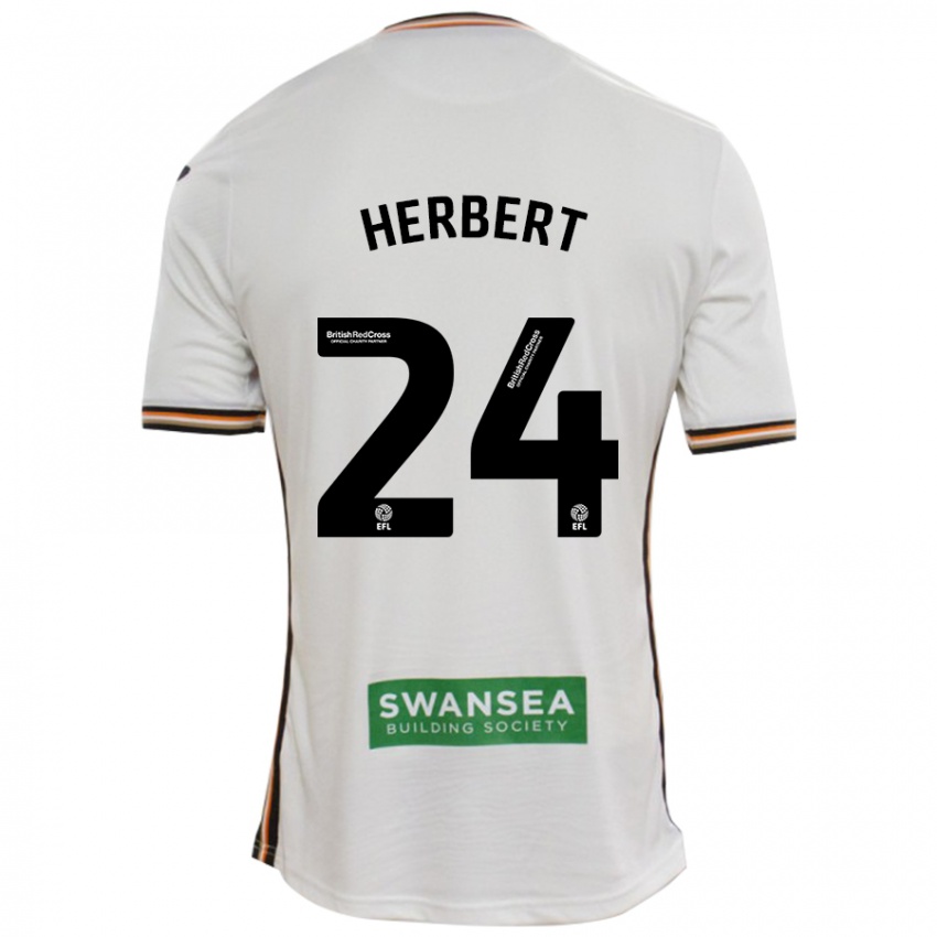 Dames Chelsea Herbert #24 Wit Thuisshirt Thuistenue 2024/25 T-Shirt België