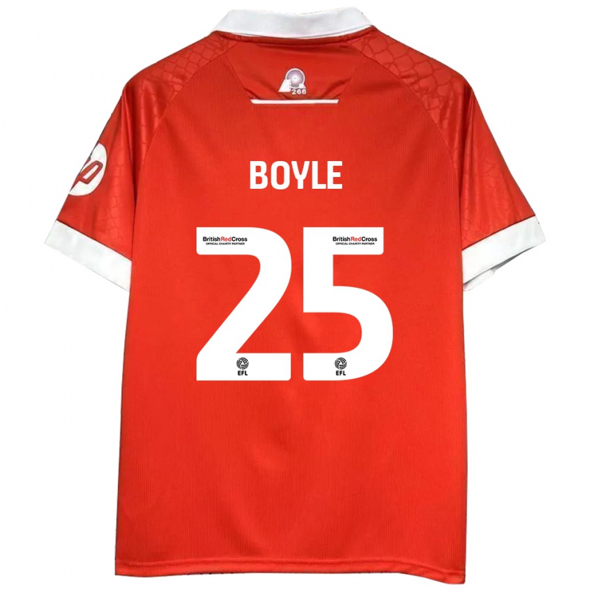 Dames Will Boyle #25 Rood Wit Thuisshirt Thuistenue 2024/25 T-Shirt België