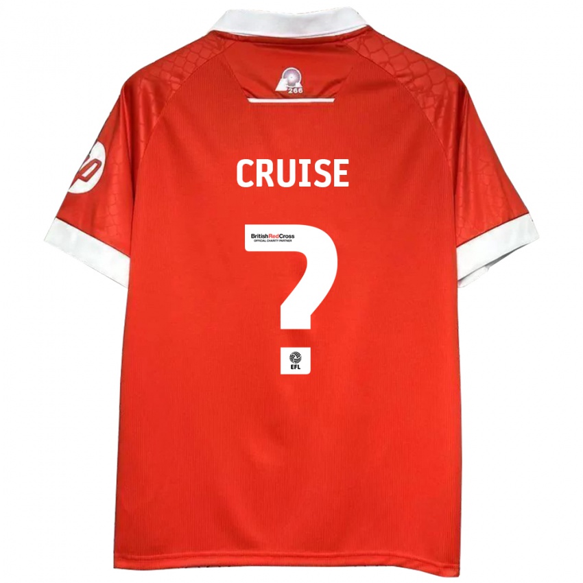 Dames George Cruise #0 Rood Wit Thuisshirt Thuistenue 2024/25 T-Shirt België