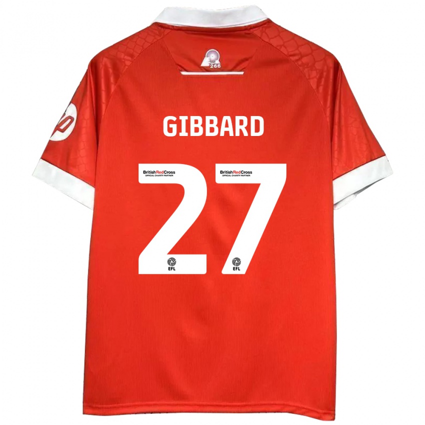 Dames Mari Gibbard #27 Rood Wit Thuisshirt Thuistenue 2024/25 T-Shirt België