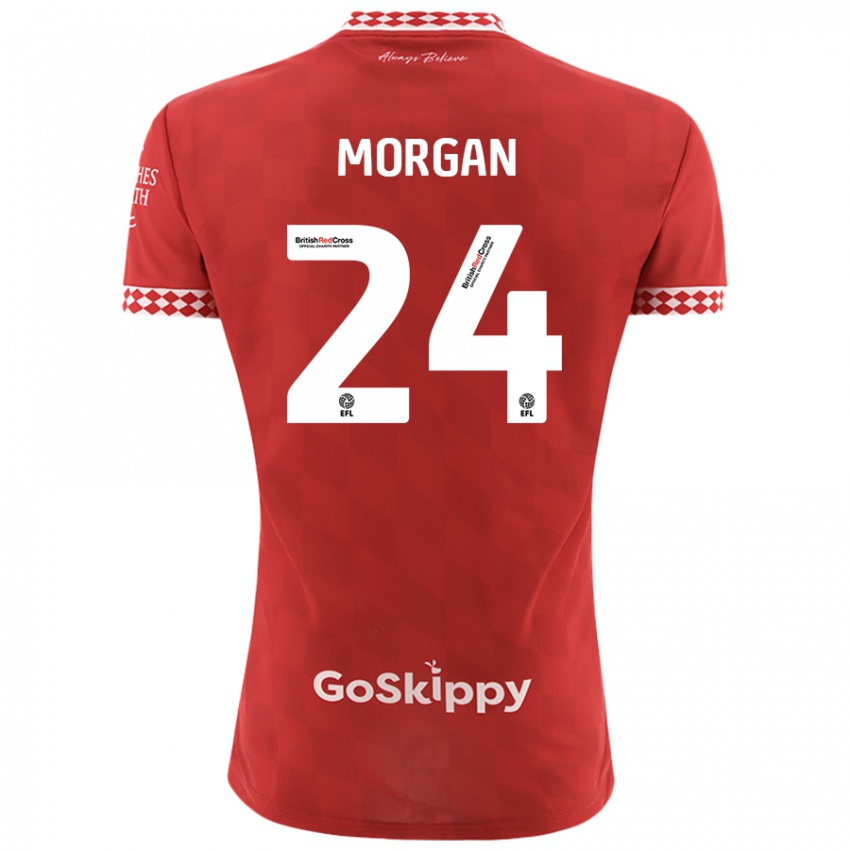 Dames Ffion Morgan #24 Rood Thuisshirt Thuistenue 2024/25 T-Shirt België