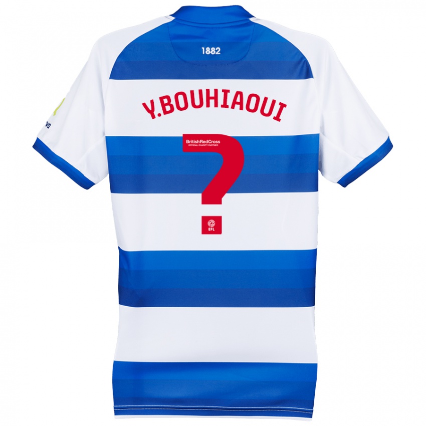 Dames Youssef Bouhiaoui #0 Wit Blauw Thuisshirt Thuistenue 2024/25 T-Shirt België