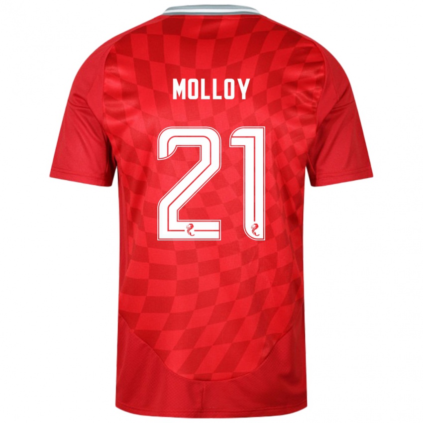 Dames Gavin Molloy #21 Rood Thuisshirt Thuistenue 2024/25 T-Shirt België