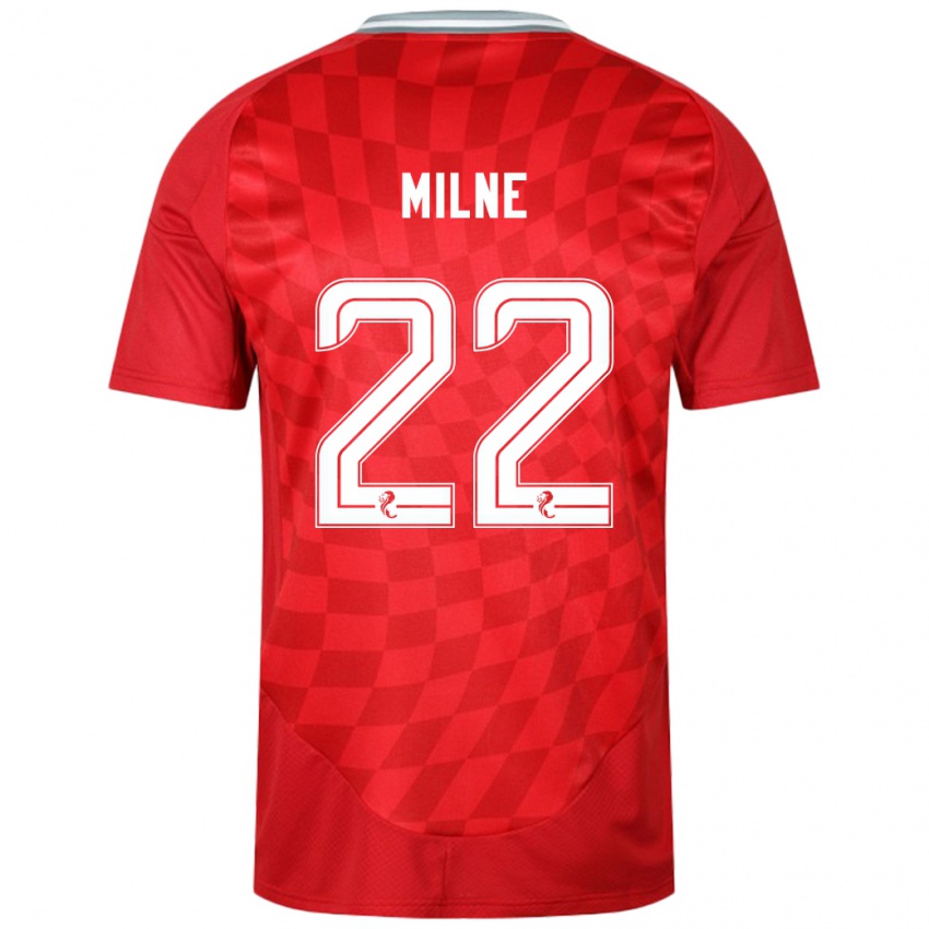 Dames Jack Milne #22 Rood Thuisshirt Thuistenue 2024/25 T-Shirt België