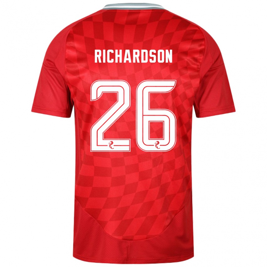 Dames Jayden Richardson #26 Rood Thuisshirt Thuistenue 2024/25 T-Shirt België