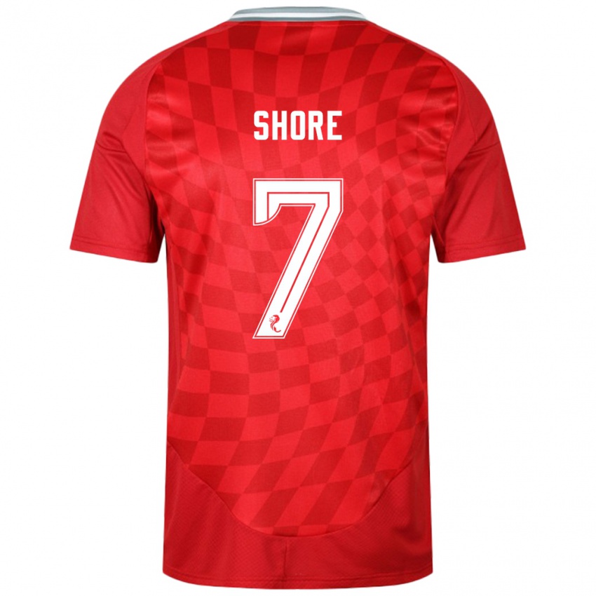 Damen Eilidh Shore #7 Rot Heimtrikot Trikot 2024/25 T-Shirt Belgien