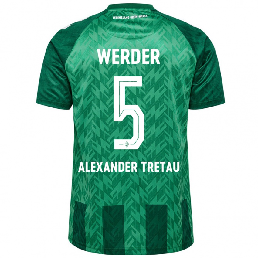 Dames Hans Alexander Tretau #5 Groen Thuisshirt Thuistenue 2024/25 T-Shirt België