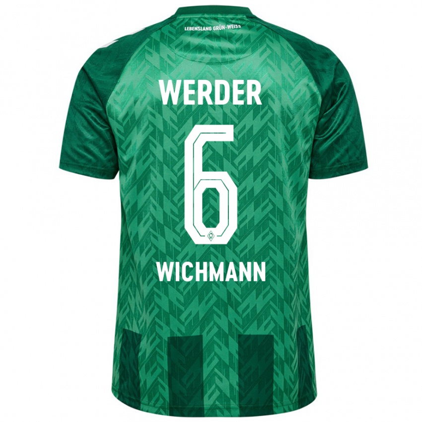 Dames Reena Wichmann #6 Groen Thuisshirt Thuistenue 2024/25 T-Shirt België