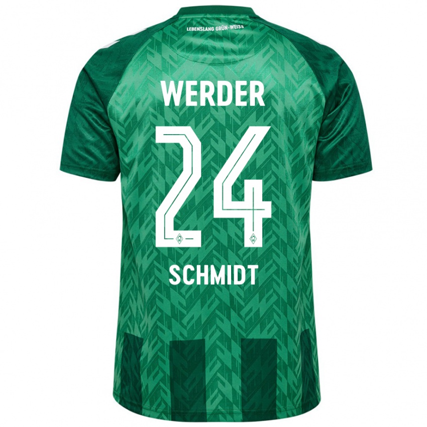 Dames Lara Schmidt #24 Groen Thuisshirt Thuistenue 2024/25 T-Shirt België