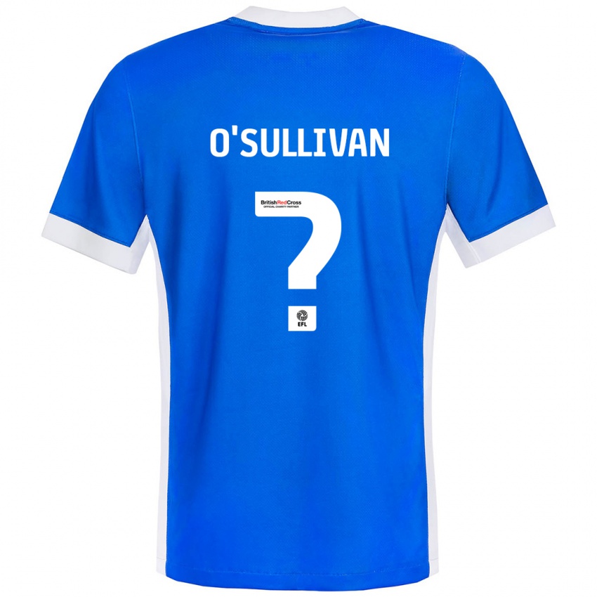 Femme Maillot William O'sullivan #0 Bleu Blanc Tenues Domicile 2024/25 T-Shirt Belgique