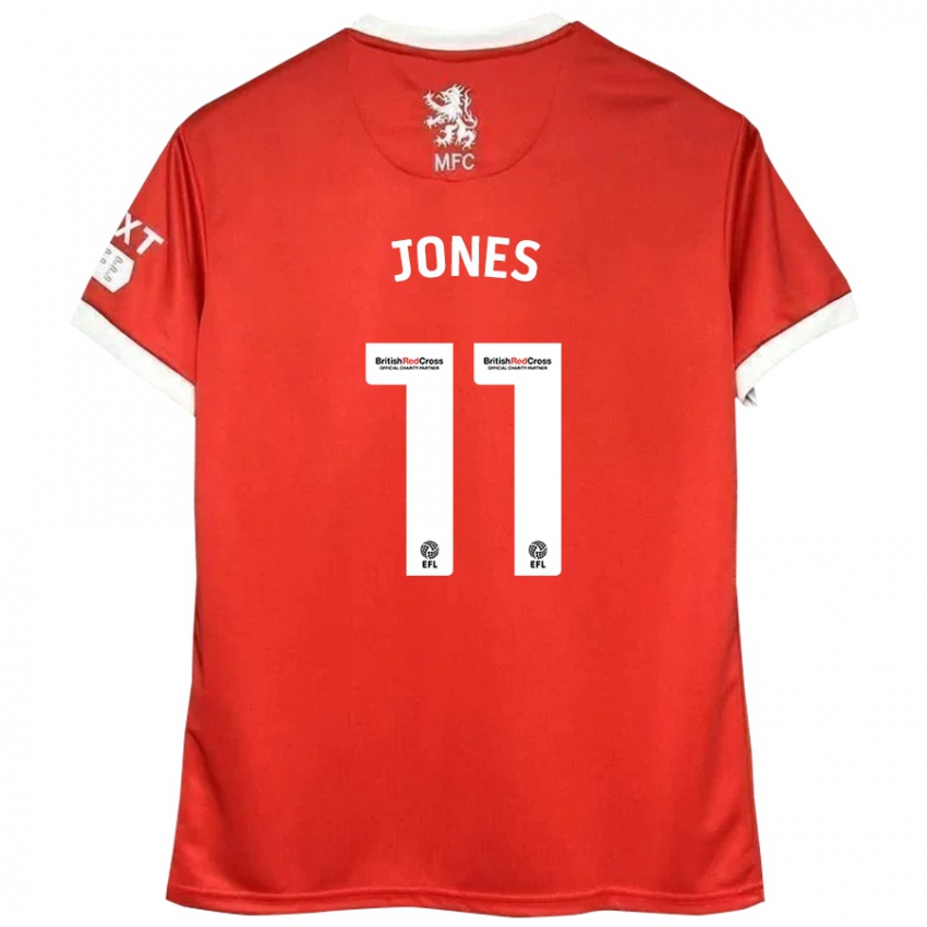 Damen Isaiah Jones #11 Rot Weiß Heimtrikot Trikot 2024/25 T-Shirt Belgien