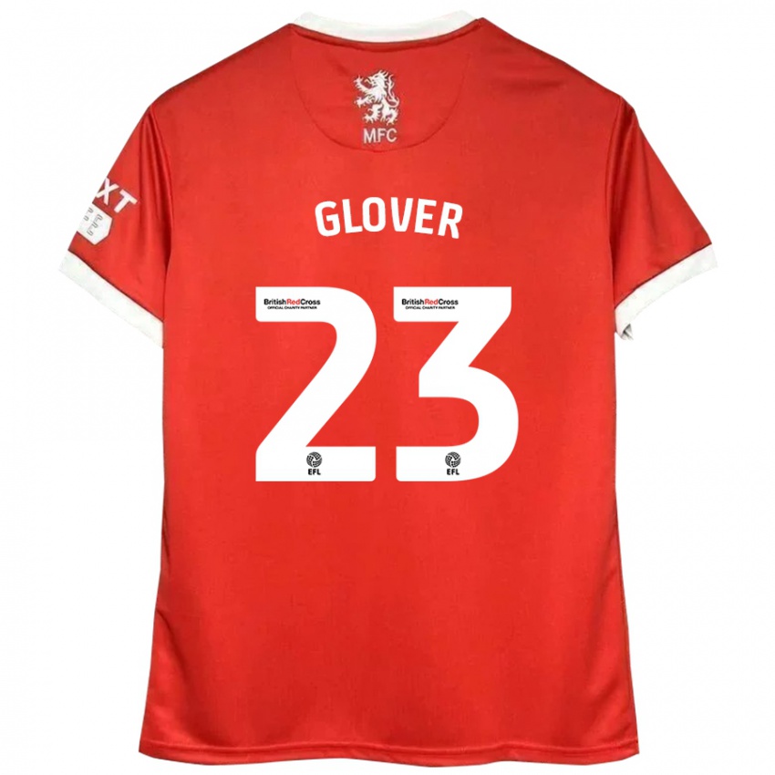 Damen Tom Glover #23 Rot Weiß Heimtrikot Trikot 2024/25 T-Shirt Belgien