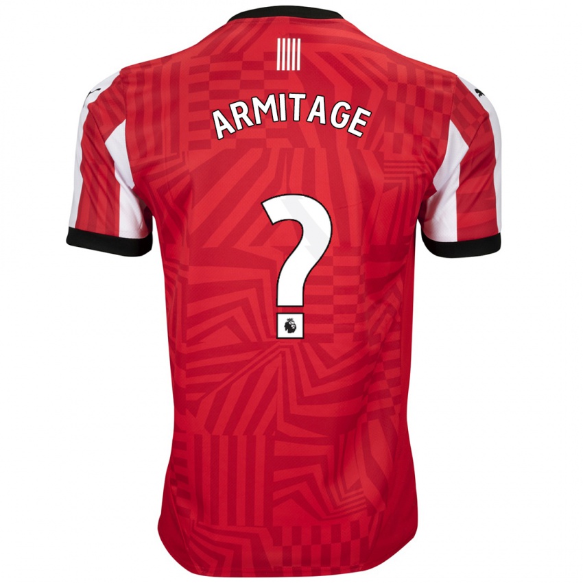 Dames Will Armitage #0 Rood Wit Thuisshirt Thuistenue 2024/25 T-Shirt België